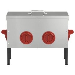 Mangeoire pour poules 2 pcs Argent 41,5 x 20,5 x 33 cm 549730549730