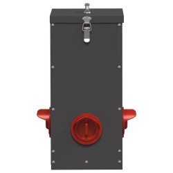 Mangeoire pour poules 2 pcs Noir 32,5 x 20,5 x 43 cm 549731549731