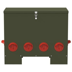 Mangeoire pour poules 2 pcs Vert olive 60,5 x 29 x 51 cm 549734549734