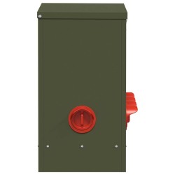 Mangeoire pour poules 2 pcs Vert olive 60,5 x 29 x 51 cm 549734549734