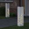 Lumière de chemin LED solaire 2 pcs Blanc Acier laminé à froid 549736549736
