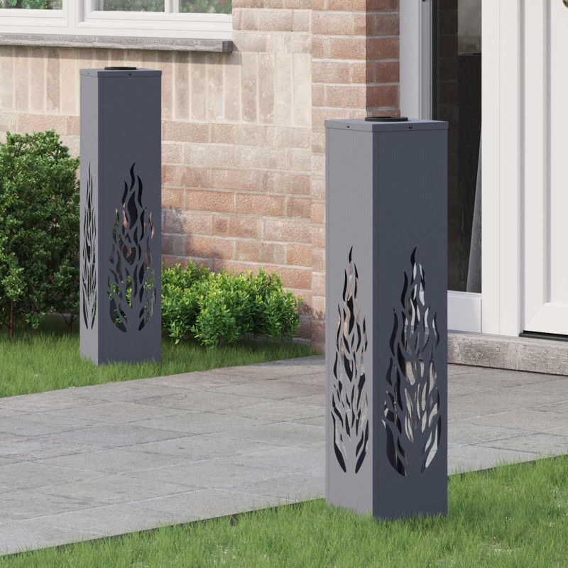 Lumière de chemin LED solaire 2 pcs Anthracite 549737549737