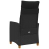 Chaise inclinable avec plateau à thé Noir 62 x 64 x 112 cm 549750549750