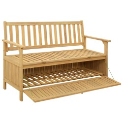 Banc de rangement avec stockage 120 x 63 x 84 cm Acacia massif 549752549752