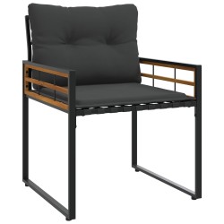 Ensemble de meubles d'extérieur avec coussin 3 pcs Gris foncé 549757549757