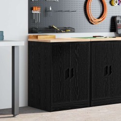 Armoire de rangement de garage noir 60x51x85 cm bois de pin 549759549759