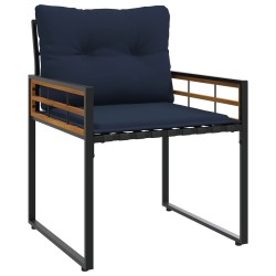 Ensemble de meubles d'extérieur avec coussin 4 pcs Bleu marine 549765549765