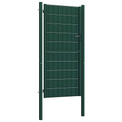 Portail de clôture en PVC et acier 100 x 204 cm vert 549766549766