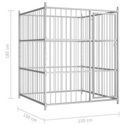 Chenil d'extérieur pour chiens 150 x 150 x 185 cm 549767549767