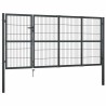 Portail de jardin avec poteaux en acier 350 x 120 cm anthracite 549771549771