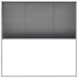 Moustiquaire plissée pour fenêtre Aluminium 120 x 120 cm  549775549775