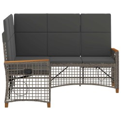 Ensemble de canapés inclinables de jardin Gris et Gris foncé 549785549785