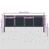 Portail de jardin en acier 350 x 100 cm anthracite 549789549789