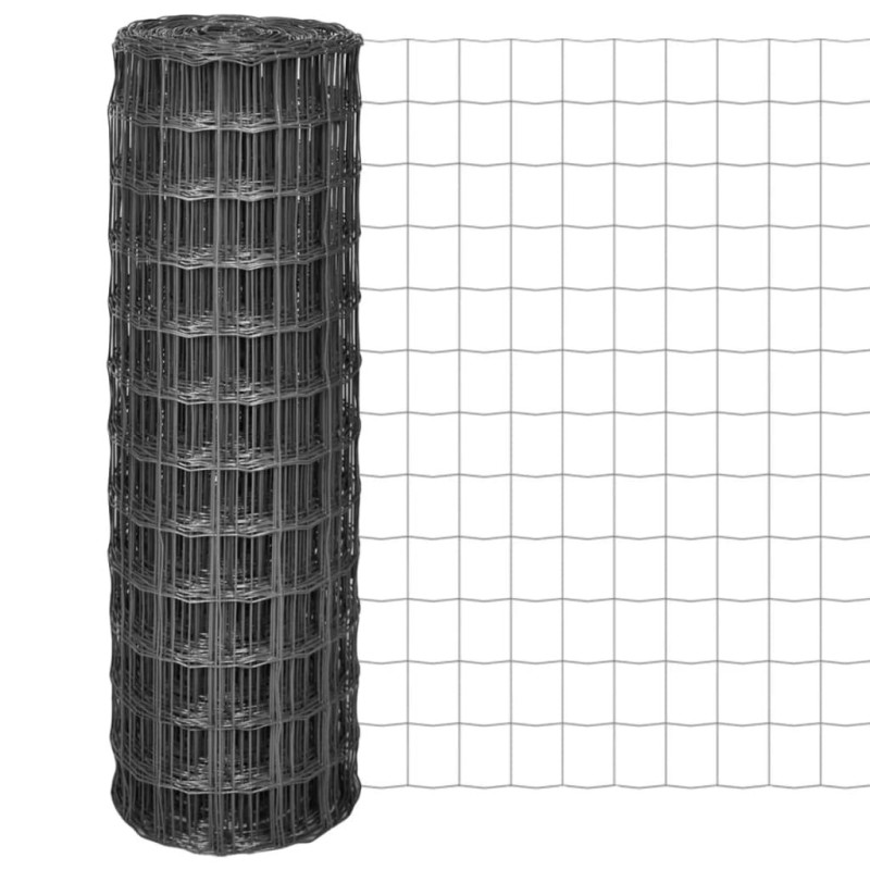 Clôture euro Acier 10 x 1,2 m Gris 549790549790