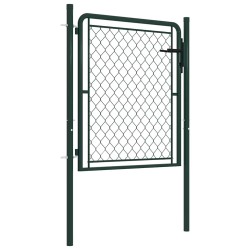 Portail de jardin en acier vert 100 x 75 cm 549798549798