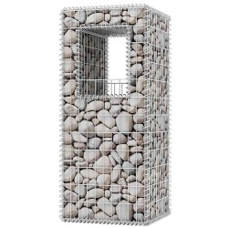 Jardinière/Poteau de panier gabion 2 pcs Acier 50x50x120 cm 549799549799