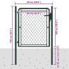 Portail de jardin en acier vert 100x100 cm 549805549805