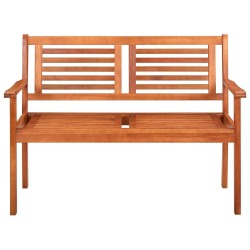 Banc de jardin 2 places avec coussin 120 cm Bois d'eucalyptus 549806549806