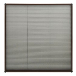 Moustiquaire plissée pour fenêtre Aluminium Marron 120x120 cm 549807549807