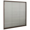 Moustiquaire plissée pour fenêtre Aluminium Marron 120x120 cm 549807549807