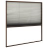 Moustiquaire plissée pour fenêtre Aluminium Marron 120x120 cm 549807549807