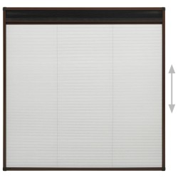 Moustiquaire plissée pour fenêtre Aluminium Marron 120x120 cm 549807549807