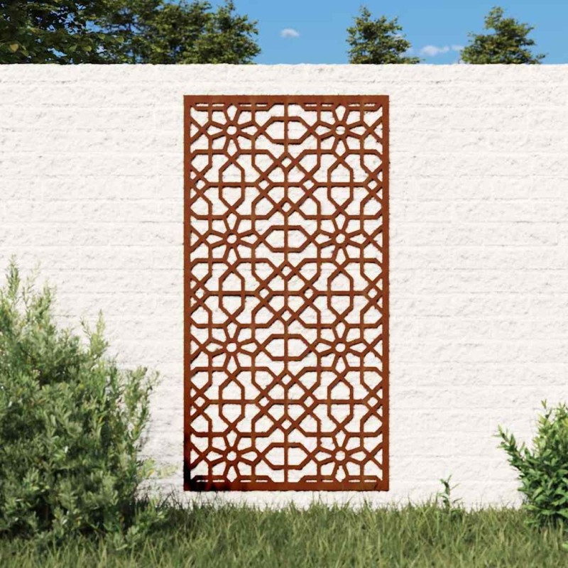 Décoration murale jardin 105x55cm acier corten design mauresque 549810549810