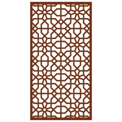 Décoration murale jardin 105x55cm acier corten design mauresque 549810549810