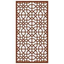 Décoration murale jardin 105x55cm acier corten design mauresque 549810549810