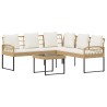 Ensemble de canapé de jardin avec coussin 2 pcs Naturel 549811549811