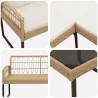 Ensemble de canapé de jardin avec coussin 2 pcs Naturel 549811549811