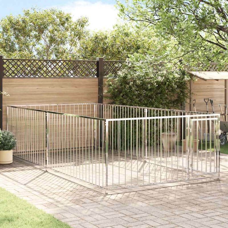 Chenil d'extérieur pour chiens 200 x 400 x 100 cm 549815549815