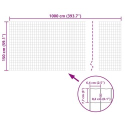 Clôture Euro Acier 10 x 1,5 m Gris 549817549817