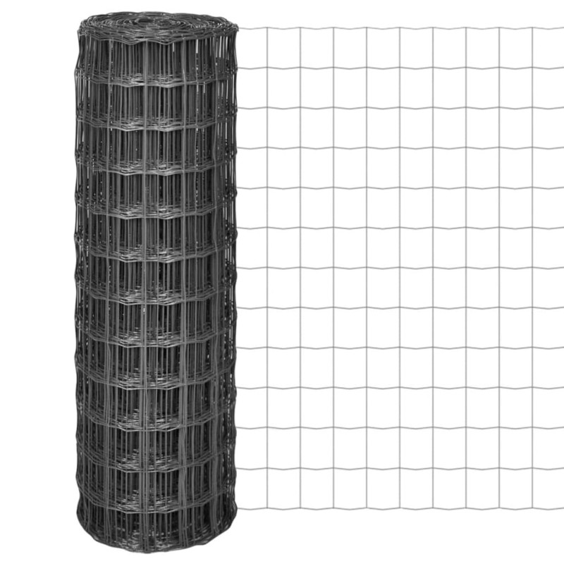 Clôture Euro Acier 25 x 1,2 m Gris 549821549821