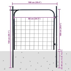 Portail de jardin 100x100 cm Anthracite 549826549826