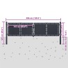 Portail de jardin en acier 300 x 75 cm anthracite 549827549827