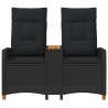 Banc inclinable avec table Noir 126 x 65 x 112 cm polyrotin 549831549831