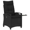 Chaise de jardin inclinable Noir 56 x 60 x 112 cm polyrotin 549832549832