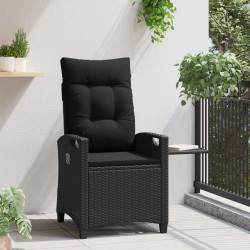 Chaise de jardin inclinable Noir 56 x 60 x 112 cm polyrotin 549832549832