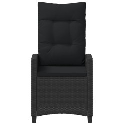 Chaise de jardin inclinable Noir 56 x 60 x 112 cm polyrotin 549832549832