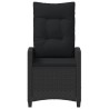Chaise de jardin inclinable Noir 56 x 60 x 112 cm polyrotin 549832549832