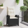 Chaise de jardin inclinable Noir et Crème 56 x 60 x 112 cm 549833549833