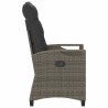 Chaise de jardin inclinable Gris et Gris foncé 56 x 60 x 112 cm 549835549835
