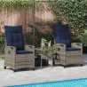 Chaise de jardin 2 pcs gris et bleu marine 56 x 60 x 112 cm 549836549836