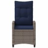 Chaise de jardin 2 pcs gris et bleu marine 56 x 60 x 112 cm 549836549836