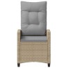 Chaise de jardin inclinable Beige et Gris clair polyrotin 549837549837