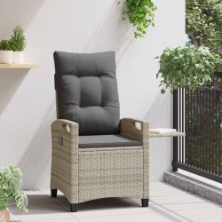 Chaise de jardin inclinable Gris clair et gris foncé polyrotin 549838549838
