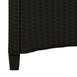Banc de jardin avec oreiller Noir et Crème 105 x 60 x 112 cm 549841549841