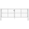 Portail de jardin en acier galvanisé 400 x 125 cm argent 549842549842