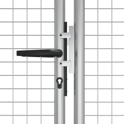 Portail de jardin en acier galvanisé 400 x 125 cm argent 549842549842